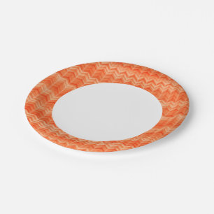 Rood abstract zigzagpatroon papieren bordje