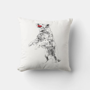 Rood accent, herfstbeweging kussen