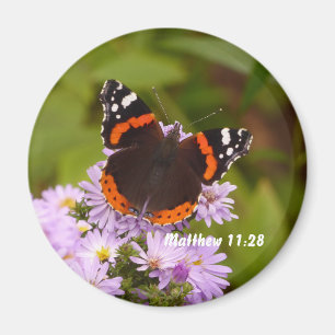 Rood admiraal Butterfly Magnet Magneet