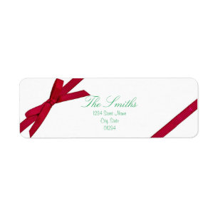 Rood adres retouradres label