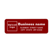 Rood adres van bedrijfsretour etiket (Voorkant)