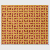 Rood afdrukken verven cadeaupapier (Vlak)