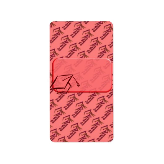 Rood AFSTUDEREN Hersheys Miniatuur Snoep bar wrap Etiket (Voorkant)