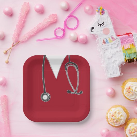 Rood Afstuderen van verpleegschool Bord (Feest)