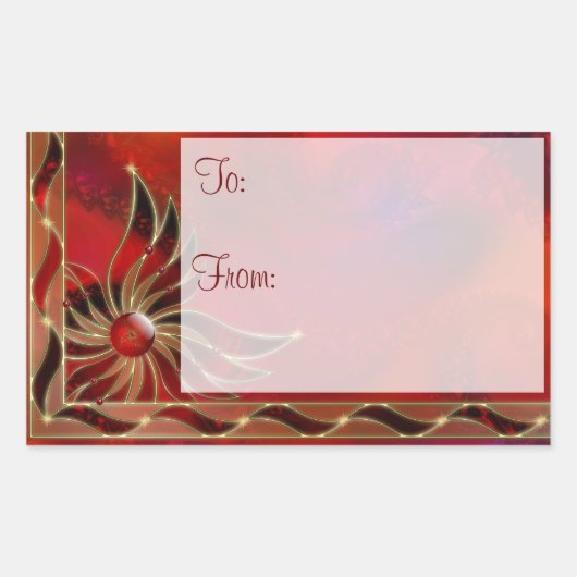 Rood Als de Flame Gift Label Stickers (Voorkant)