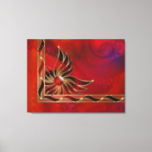 Rood als platte canvas afdrukken