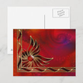 Rood als vlam Briefkaart (Voorkant / Achterkant)
