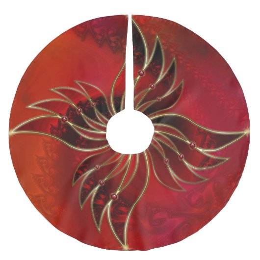 Rood als vlam kerstboom rok (Voorkant)