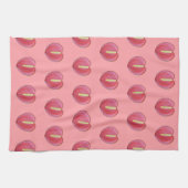 Rood anthuriumventilator naadloos patroon op theedoek (Horizontaal)