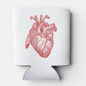 Rood Antiek anatomisch hart Blikjeskoeler (Achterkant)