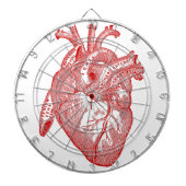 Rood Antiek anatomisch hart Dartbord (Voorkant)