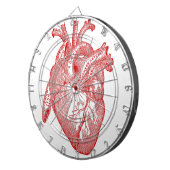 Rood Antiek anatomisch hart Dartbord (Voorkant Rechts)