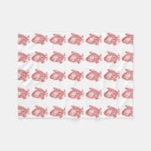 Rood Antiek anatomisch hart Fleece Deken (Voorkant (Horizontaal))