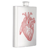 Rood Antiek anatomisch hart Heupfles (Rechts)