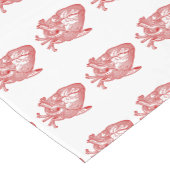 Rood Antiek anatomisch hart Korte Tafelloper (Hoek)