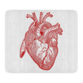 Rood Antiek anatomisch hart Snijplank (Voorkant)