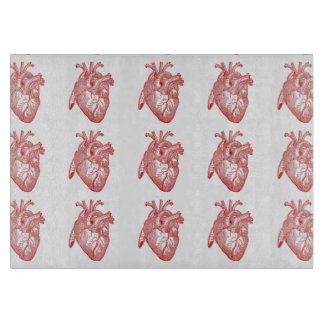 Rood Antiek anatomisch hart Snijplank