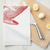 Rood Antiek anatomisch hart Theedoek (Quarter Fold)