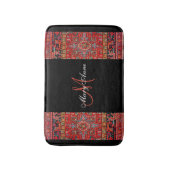 Rood Antiek oosterperzisch — zwart — gepersonalise Badmat (Voorkant Verticaal)