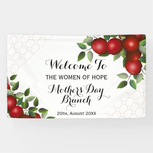 Rood appelfruit op Trellis | Banquet Spandoek (Horizontaal)