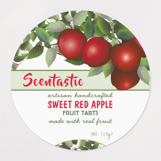 Rood appelfruitpakket Etiketten Labels (Design 1)