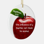 Rood Apple-docent-evaluatieschema Keramisch Ornament (Rechts)