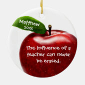 Rood Apple-docent-evaluatieschema Keramisch Ornament (Achterkant)