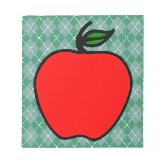 Rood Apple School Notitieblok Gift (Voorkant)