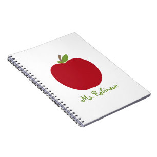 Rood Apple Spiral notebook voor leraren Notitieboek