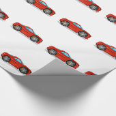 Rood autotuning cadeaupapier (Hoek)