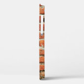 Rood baksteenwandtextuur grijze achtergrond. Abstr Case-Mate iPhone Case (Achterkant / Links)