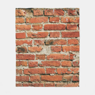 Rood baksteenwandtextuur grijze achtergrond. Abstr Fleece Deken