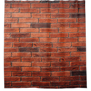 Rood bakstenen wandtextuur grunge backaardbrick, w douchegordijn