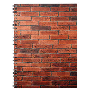 Rood bakstenen wandtextuur grunge backaardbrick, w notitieboek