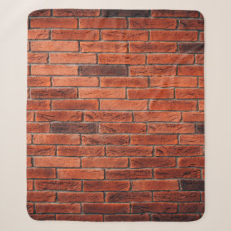 Rood bakstenen wandtextuur grunge backaardbrick, w sherpa deken