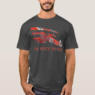 Rood Baron Triplane Gift Distress Effect T-shirt