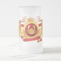 Rood Baron "Zodiac Cancer" 16 oz Mok van glas
