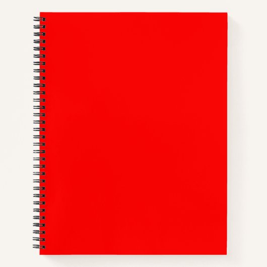Rood, basiskleur, vast papier notitieboek (Voorkant)