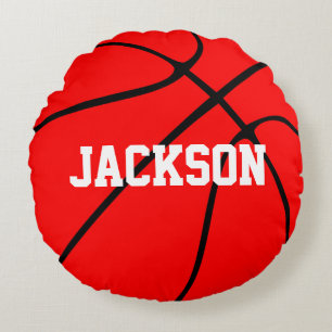 Rood Basketball Round Sierkussen Rond Kussen