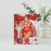 Rood Bath Briefkaart (Staand voorkant)