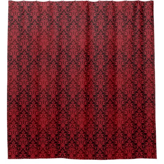 Rood behang 2 douchegordijn (Voorkant)