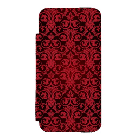 Rood behang 2 incipio iPhone portemonnee hoesje (Voorkant Agenda)