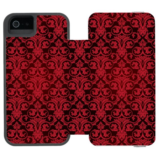 Rood behang 2 incipio iPhone portemonnee hoesje (Agenda Open)
