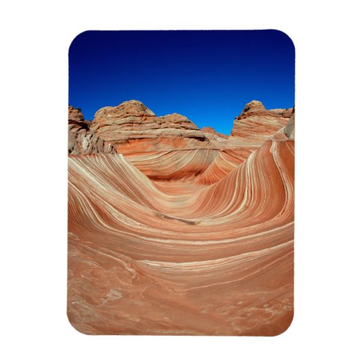 Rood, beige en gele streping in de wind en magneet (Verticaal)