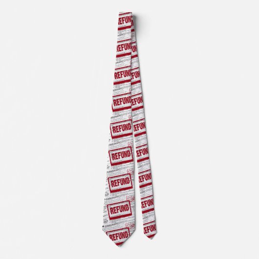 Rood belastingrestitutie-stempel stropdas (Voorkant)