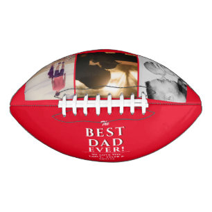 Rood Beste Pap Ooit Vader`s Dag 3 Fotocollage American Football