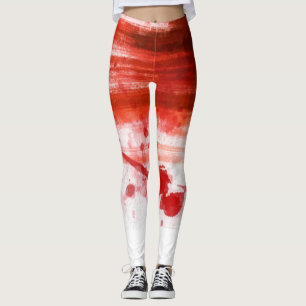 Rood Bevlekt Halloween Leggings