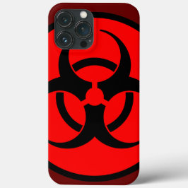 Rood biogevaarsymbool iPhone 13 pro max hoesje