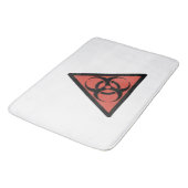 Rood biohazard-teken badmat (Gekanteld)