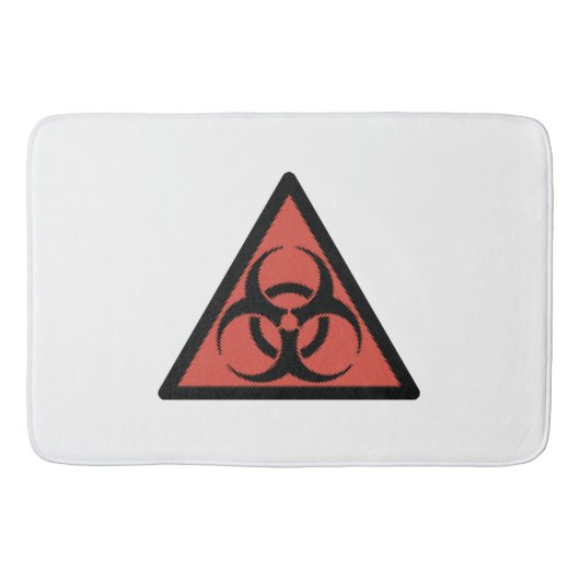 Rood biohazard-teken badmat (Voorkant)